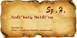 Székely Heléna névjegykártya